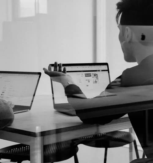 image of a woman in an office using a pc for work